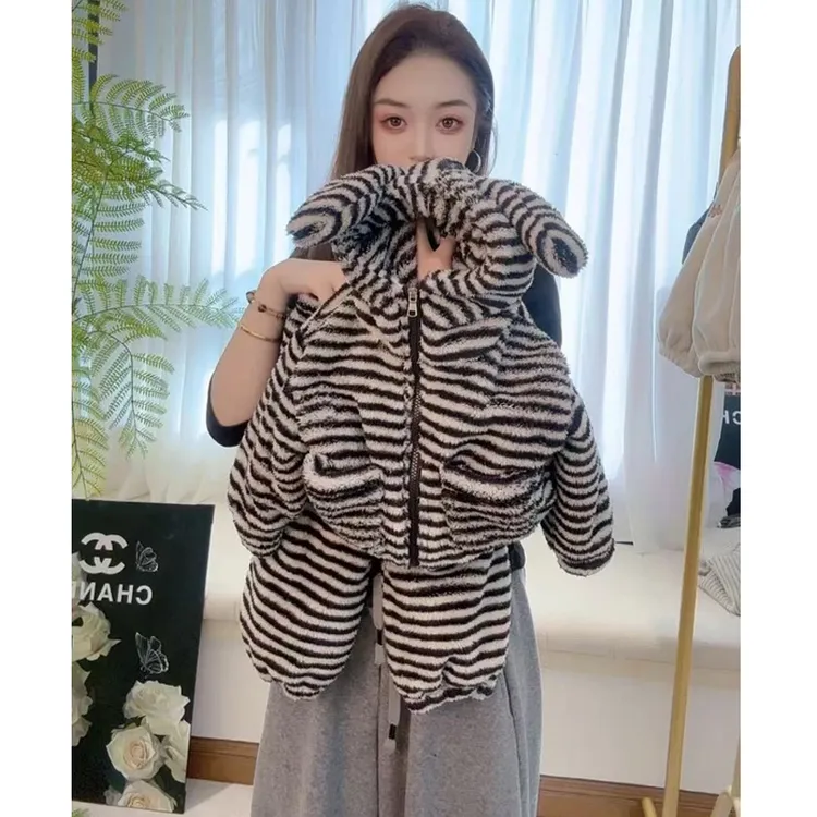 【双层加厚】儿童省服秋冬家居服女童保暖套装男童加绒豹纹连帽睡衣