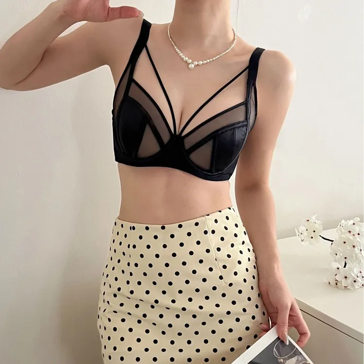超薄款内衣女大胸显小调整型聚拢上托防下垂性感纯欲大码文胸罩