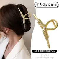 麦穗发夹女2025年新款发卡后脑勺盘头发鲨鱼夹子头饰网红抓夹大号