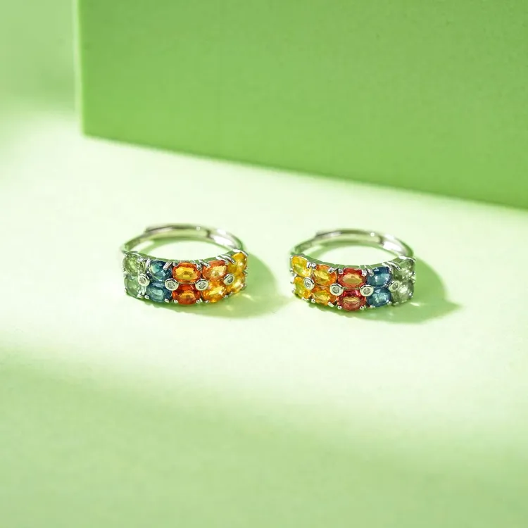 S925银镶嵌彩蓝宝石戒指-多样性发其一-3*5mm-V24892-M（甄选）