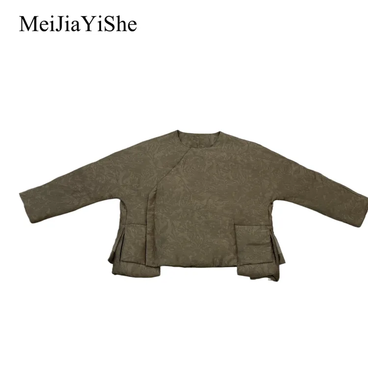 梅家2025新款高奢复古中式不规则宽松廓形鹅绒服