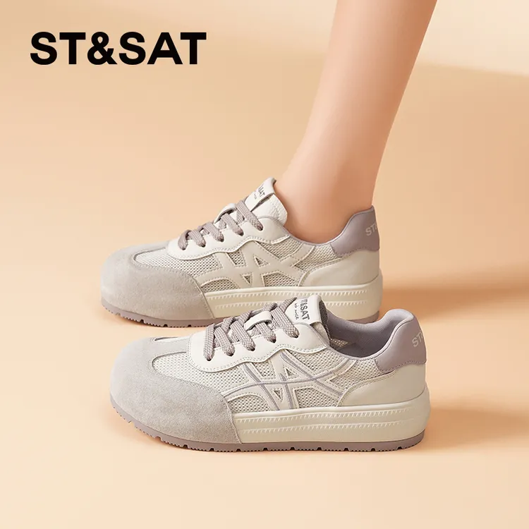 星期六增高透气小白鞋女2025新款春季休闲板鞋厚底百搭爆款运动鞋