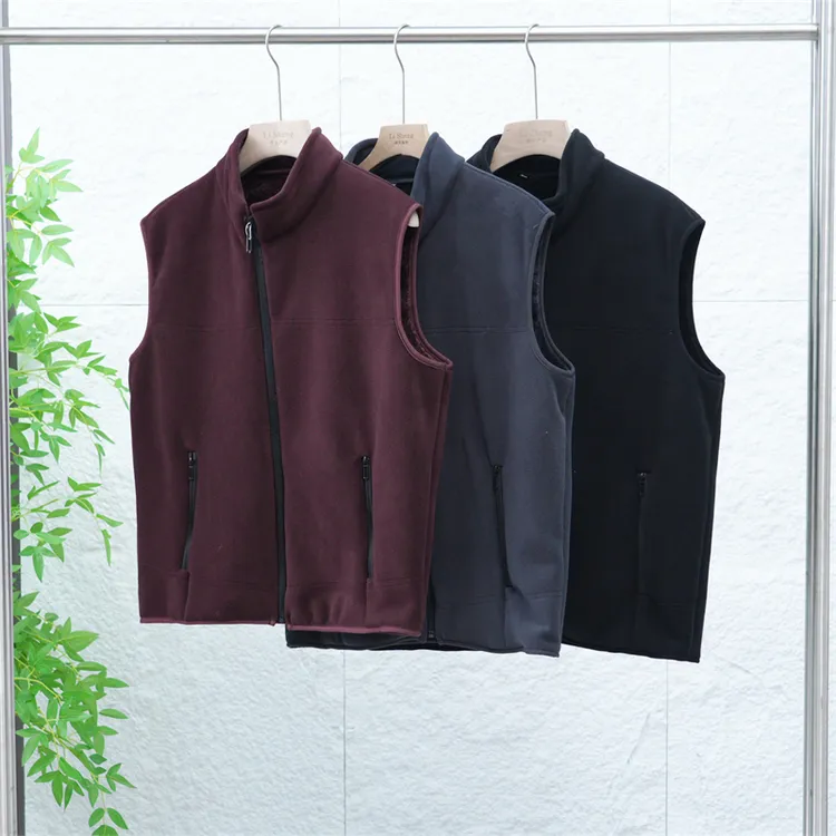 【退货补运费】秋冬男士加绒加厚保暖舒适百搭立领纯色马甲ZJ406