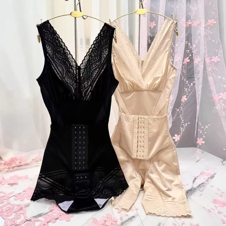 超薄加强压力紧版腰封收腹连体衣束腰提臀美背无痕夏季产后塑体衣