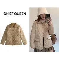 “rl女款棉服”灯芯绒Polo领棉服101802