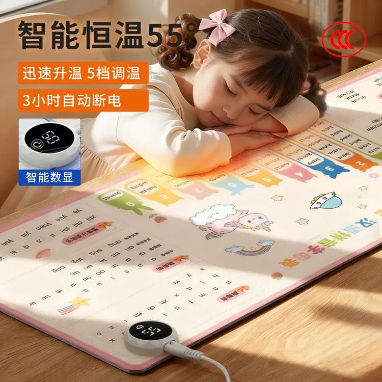 加热桌垫学生办公暖桌垫发热垫超大鼠标垫暖桌垫写作业暖手写字垫