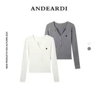ANDEARDI针织女毛针织衫长袖开衫百搭时尚早秋显瘦
