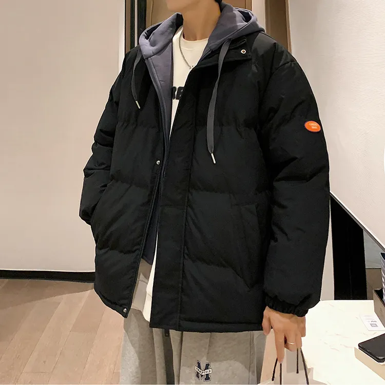 棉衣男冬季新款港风外套棉袄潮牌加厚连帽棉服宽松面包服男生穿搭