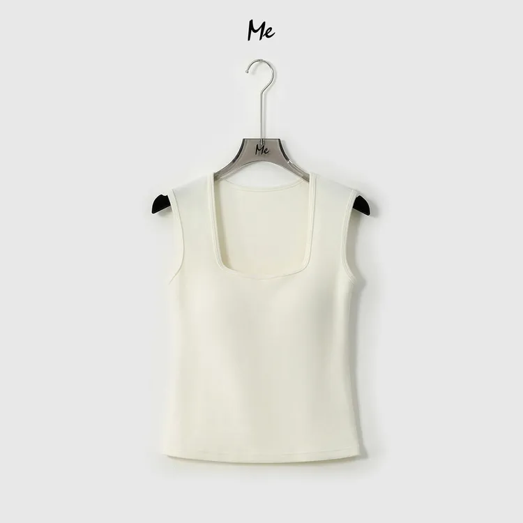 ME【削肩火山背心（含胸垫）】巨柔亲肤保暖显瘦时尚打底背心MESA4551