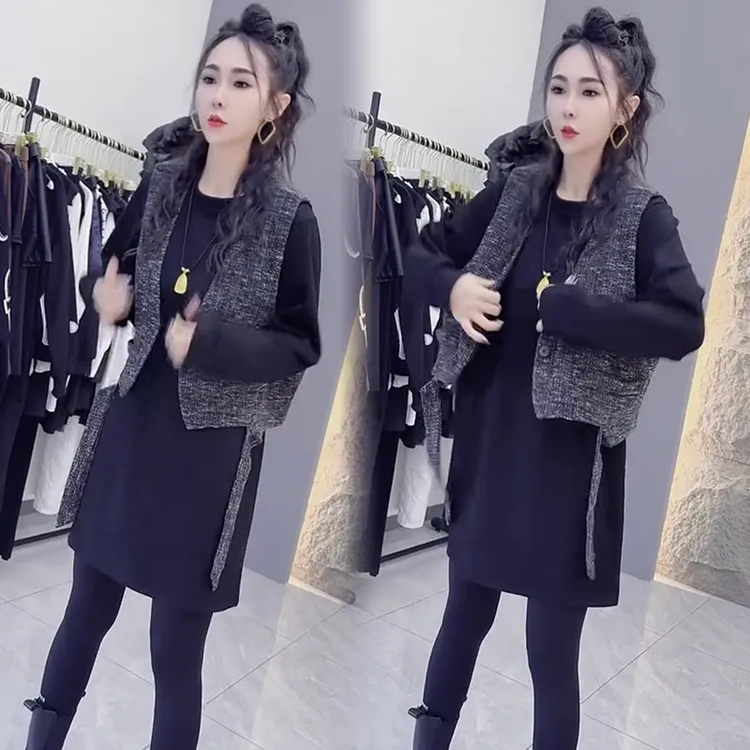 2025秋季新款时尚显瘦气质网红高档套装女高级百搭宽松大码两件套