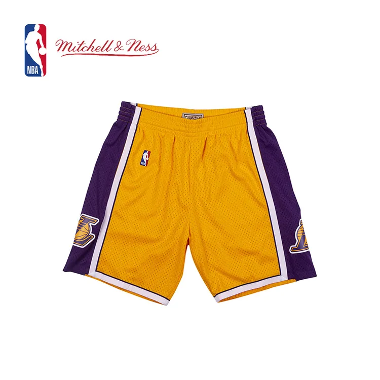 NBA-Mitchellness 复古球裤SW 洛杉矶湖人队2009-10赛季主场短裤