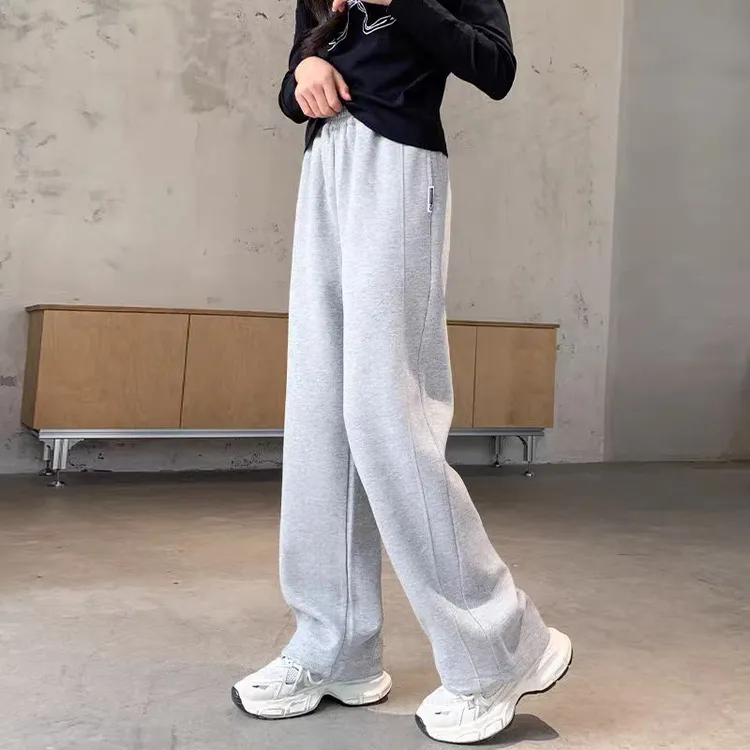 女童裤子春秋款宽松直筒运动裤大童女孩秋装长裤儿童阔腿裤夏季薄