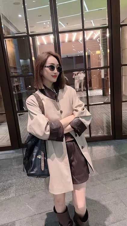 熙薇【 季节信物】2025早秋时尚休闲百搭宽松新款风衣外套H3837