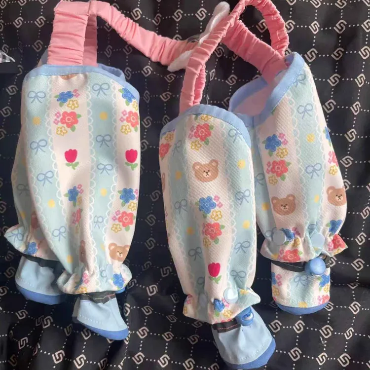 【狗得猫宁】狗狗防尘裤遛弯裤春夏防脏防虫轻薄四脚带鞋子护腿小