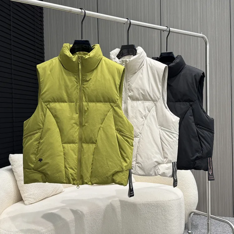 秋冬加厚羽绒马甲男士2025新款潮牌高级感帅气宽松立领白鸭绒背心