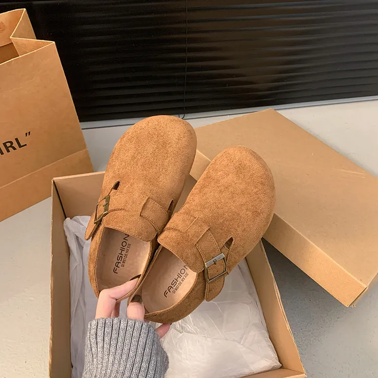 软底厚底勃肯鞋全包单鞋女鞋2025夏季新款玛丽珍单鞋配裙子豆豆鞋