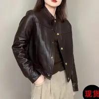 海宁真皮皮衣女2025年短款修身洋气外套早秋新款显瘦潮流时尚宽松