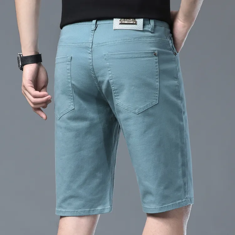GS2025高端夏季薄款男牛仔短裤修身直筒棉弹舒适百搭透气休闲中裤