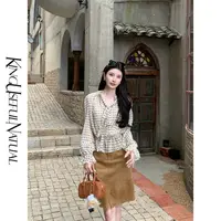 KUN【吉赛尔】复古造型 腰果花金丝皱设计宽松版型飘带秋款衬衫上衣