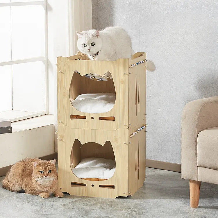 猫咪房子家具屋宠物用品猫吊床猫窝四季可叠加猫咪床宠物窝垫沙发