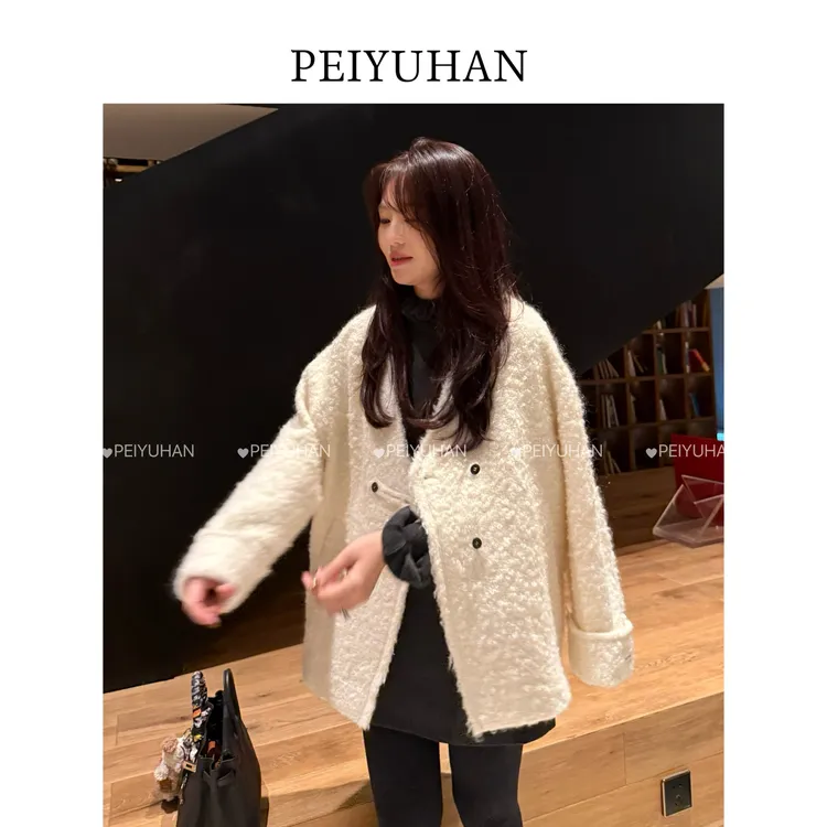 PEIERNA佩佩WA 【马海毛羊毛外套】双排扣高货外套 S1639 6106207