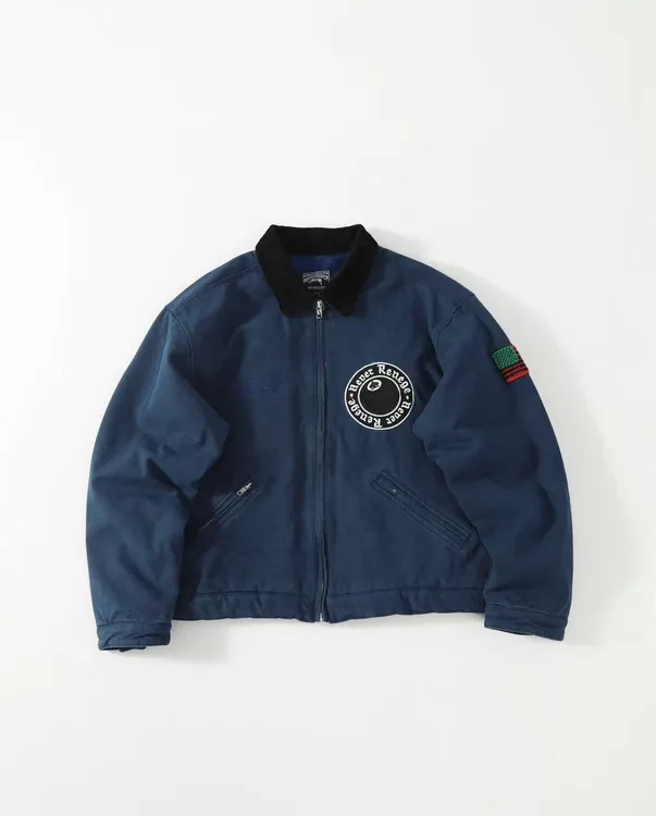 美潮STussy复古刺绣经典木棉花工装夹克外套斯图西牛仔休闲棉服