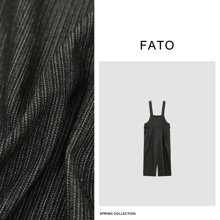 fattonny郑买买【马里奥】早春欧若风质感百搭休闲背带裤 KW50103K1