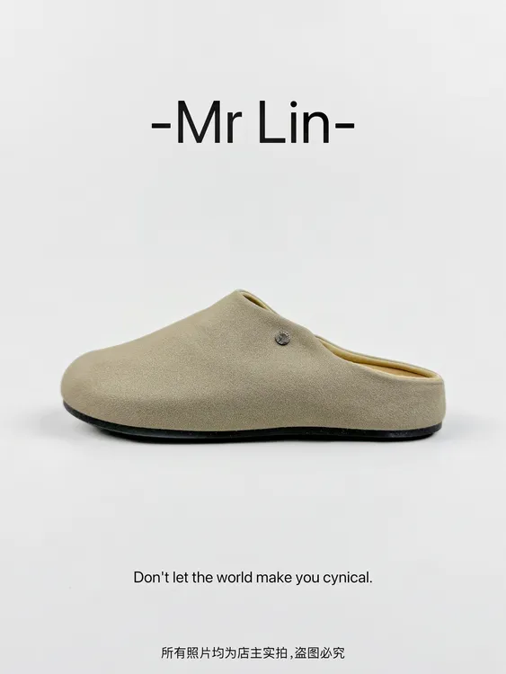 【Mr.Lin】穆勒勃肯鞋男女2025秋冬软底复古大码厚底包头拖鞋舒适