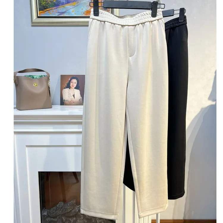 九分裤阔腿裤薄款常规松紧铅笔裤休闲裤网红时尚显瘦百搭高档