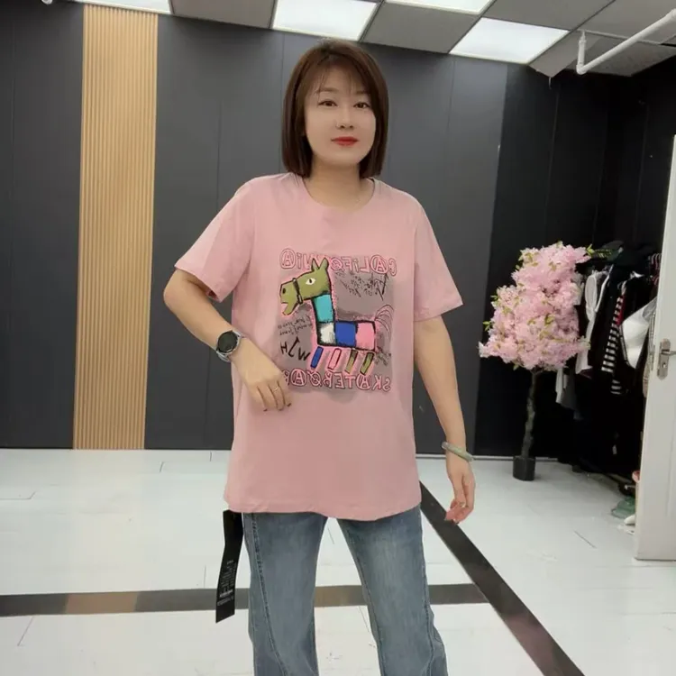 洋气圆领卡通半袖～QYN68052款