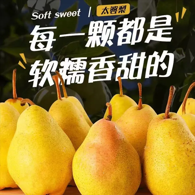 【放软吃】烟台太婆梨香蕉梨软糯香甜软糯大头梨葫芦梨当季新鲜水果