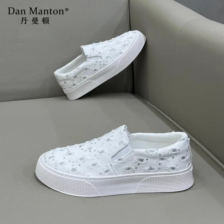 香港2025年夏季上新款男士鞋一脚蹬布鞋破洞透气软底时尚休闲板鞋
