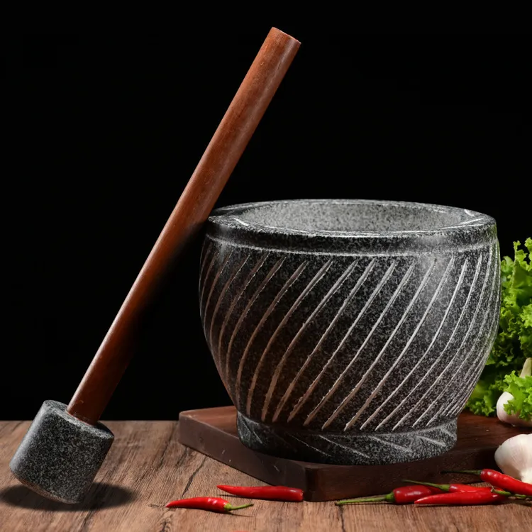 特大打糍粑捣蒜器石头蒜臼子研磨器石窝打年糕家用压蒜器对窝子