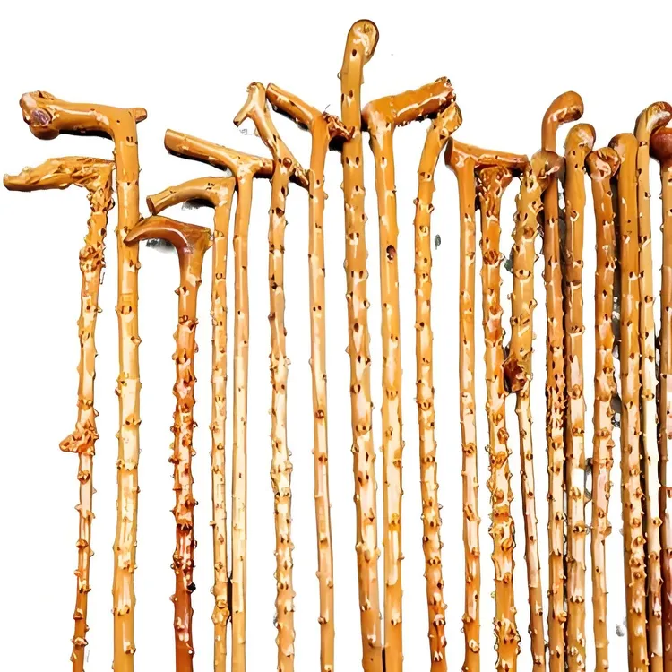 黄檀 柘木  赤楠  檬子木实木红木毛料文明杖老人助行登山拐杖