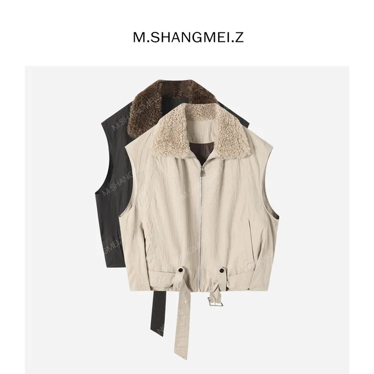 M.SHANGMEI.Z/沐熙【晨曦】美大哥皮毛一体白鹅绒派克马夹X103107