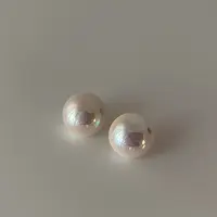 铜合金仿珍珠耳饰 法式复古赫本风半圆珍珠百搭气质优雅耳环耳饰