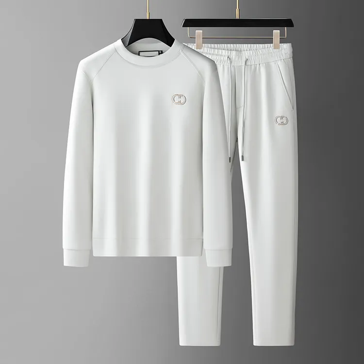 JOZDICE/纪治迪哲运动套装秋季轻奢直筒柔软透气亲肤运动服套装男