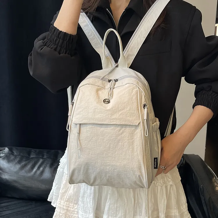 新款韩版多功能双肩包女休闲百搭简约大容量单肩斜挎包时尚胸包