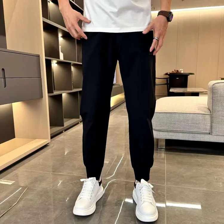 A833款男士夏季薄款牛奶丝时尚百搭修身弹力透气潮流运动休闲裤