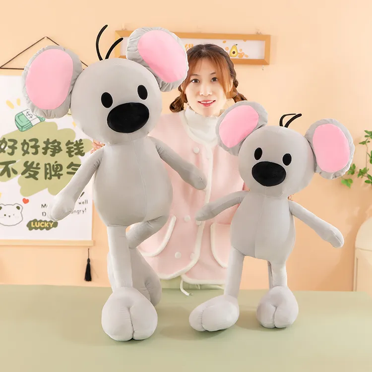 新款加菲猫小吱鼠毛绒手工玩偶可爱坐姿大号呆萌老鼠公仔生日礼物