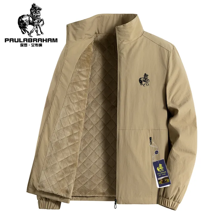 保罗艾布纳男士夹克外套防风防水户外三防冲锋衣宽松大码休闲外套