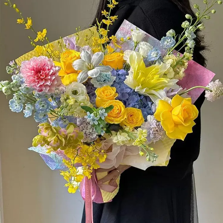 花花定制，DIY仿真花五朵