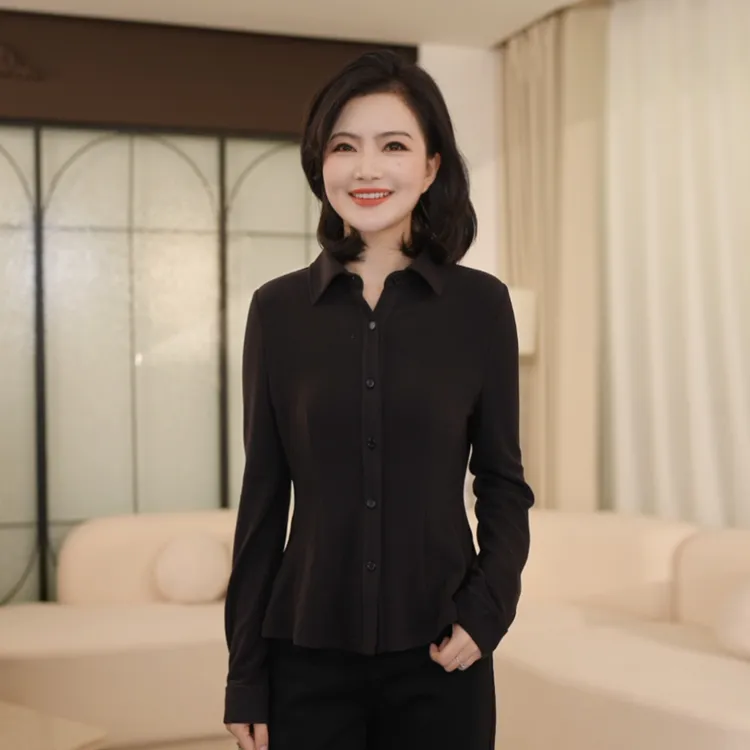 【不用塞衬衫】枫竺阿楠anan磨毛绒十一片立裁收腰衬衫女冬打底衬衣