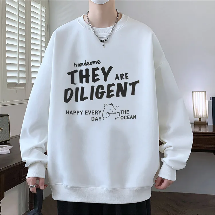 特大码300斤2025新款圆领男生春秋季青少年宽松长袖t恤男装潮上衣