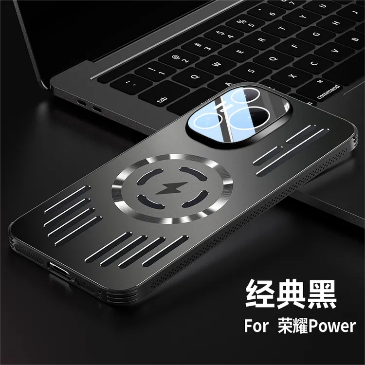 适用荣耀power手机壳新款HONORpower金属防摔保护套镂空散热高级