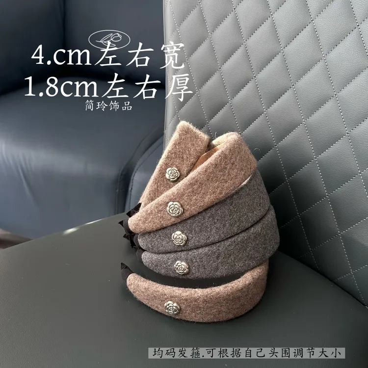 复古风原创设计欧美风简约风发箍头箍发饰小香风少女气质高颅顶