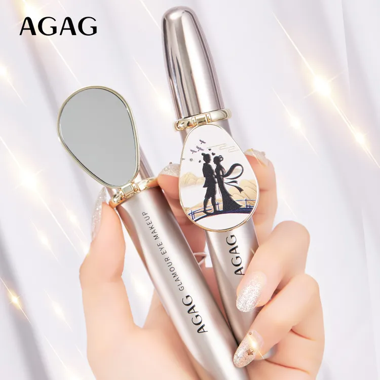 AGAG自由倍镜翘密睫毛膏防水防汗不易晕染纤长卷翘初学者太阳花浓