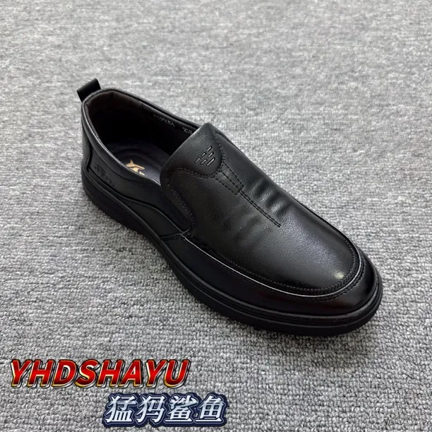 【头层牛皮】正品新款软底真皮爸爸商务耐磨休闲透气防滑男鞋脚蹬