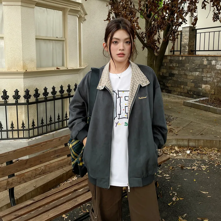早秋季女款韩里韩气的外套大码胖mm显瘦独特漂亮超好看夹克上衣潮