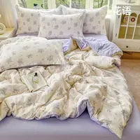 高端棉麻印花四件套